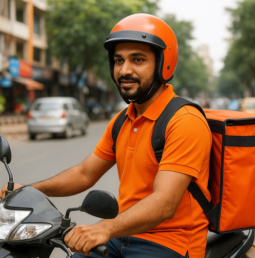 Cover Image for Ride & Earn Every Day: Bike Courier & App-based Delivery Jobs on Naukri
