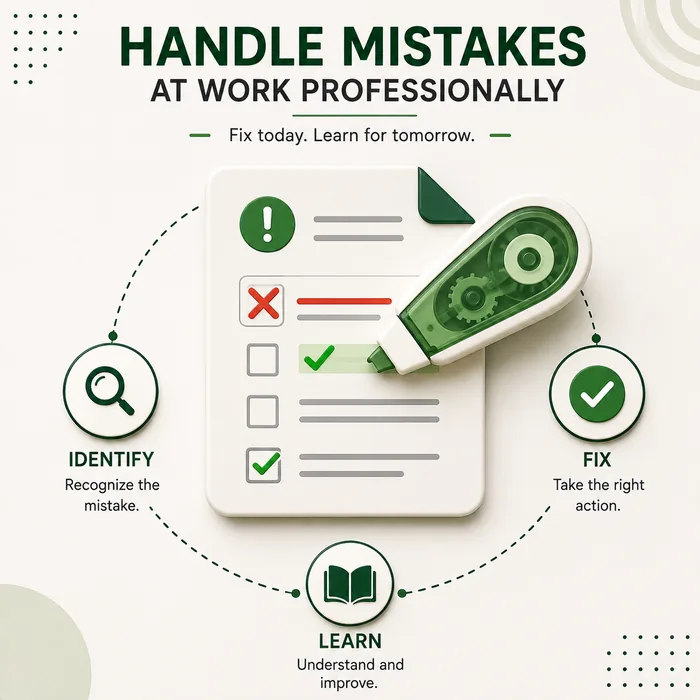 Cover Image for How to Handle Mistakes at Work Professionally