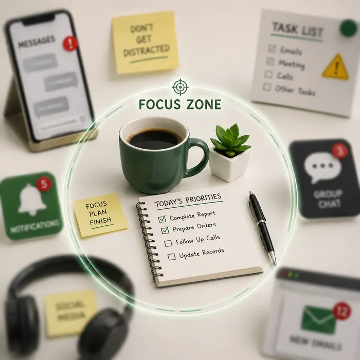 Cover Image for How to Stay Focused at Work and Avoid Common Distractions
