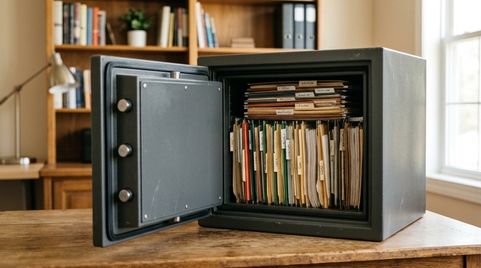 Cover image for Fireproof Safes for Financial Document Storage: UL Ratings and Humidity Specs