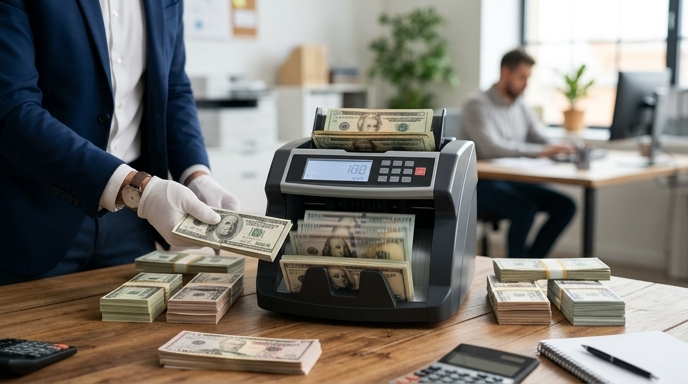 Cover image for Desktop Bill Counters for Cash Budgeting: Friction Feed and Counterfeit Sensors